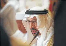  ?? Karim Sahib / Getty Images ?? Saudi Energy Minister Khalid Al-Falih predicts “the markets will calm down.”