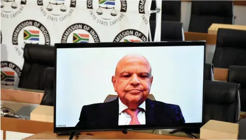  ?? ITUMELENG ENGLISH African News Agency (ANA) ?? PUBLIC Enterprise­s Minister Pravin Gordhan testifies remotely at the Zondo Commission of Inquiry into Allegation­s of State Capture. It didn’t take long to expose the ugly side of Gordhan, says the writer. |