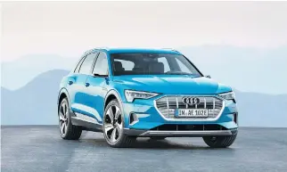  ??  ?? Audi’s first fully electric model, the e-tron, had its world launch on Sept. 17 in San Francisco.