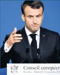  ??  ?? LEVERAGE Emmanuel Macron