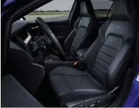  ??  ?? Golf R scores new sport seats and suitably thick-rimmed steering wheel with larger shift paddles than in the GTI