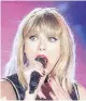  ??  ?? BATTLE Taylor Swift