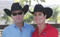  ??  ?? Murray Griggs and Jill Newcomb combine their strengths as all-around trainers and experience as active judges to coach all-around riders and train their horses in San Marcos, California. They both grew up riding and competing and have earned top titles...
