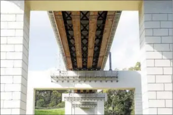  ?? RICK KAUFFMAN — DIGITAL FIRST MEDIA ?? The Crum Creek Viaduct is a 735-foot-long steel and concrete structure comprised of five long spans, four piers and two abutments that replaced 17 simply supported steel spans. SEPTA said it was designed to last 100 years.