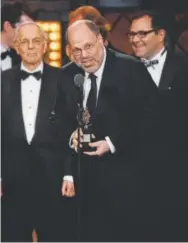  ?? Charles Sykes, Invision ?? Scott Rudin accepts a Tony in June 2015. “Eighth Grade” will be the first film the acclaimed producer has brought to the Sundance Film Festival.