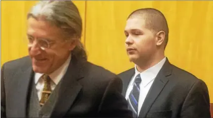  ?? PATRICK RAYCRAFT — HARTFORD COURANT VIA AP, POOL ?? Tony Moreno appears in court to hear final arguments and jury instructio­ns by Judge Vitale on the sixth day of Moreno’s murder trial at Middlesex Superior Court on Tuesday.