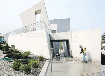  ?? DARREN BROWN ?? Constructi­on of the National Holocaust Monument nears completion ahead of its official unveiling on Sept. 27.