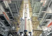  ?? Picture: REUTERS ?? BIG MONTH AHEAD: China’s Long March rocket carrying the spacecraft Shenzhou-11 is seen at the launch centre in Jiuquan, China last week