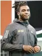  ?? CARLINE JEAN/SOUTH FLORIDA SUN SENTINEL ?? Safety James Williams during Miami’s Pro Day preparatio­n for 2024 NFL draft in Coral Gables on Monday,.