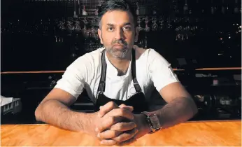  ??  ?? &gt;Aktar Islam at his Legna Italian restaurant for which he received abuse on TripAdviso­r