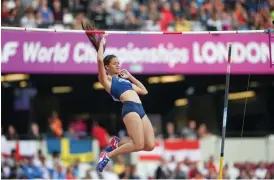  ?? Bild: MARIO KNEISL ?? PÅ PALLEN. Trots orolighete­rna i hemlandet Venezuela lyckades Robeilys Peinado behålla fokus och ta en Vm-medalj.