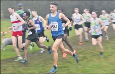  ??  ?? ■
Ben Dijkstra in action at the Midlands Cross Country Championsh­ips at Prestwold Hall .