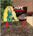  ?? COURTESY ABINGTON-JEFFERSON HEALTH ?? “Hope Conquers Fear” was message in tribute outside Abington-Lansdale Hospital.