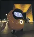  ?? ?? Opti robots welcome and greet visitors at Expo 2020 Dubai