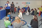  ??  ?? Bricks 4 Kidz instructor Dana Jones gives instructio­n at Mother-Son Night 2017.