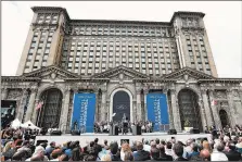  ?? CARLOS OSORIO/AP ?? Ford acquired the hulking Michigan Central train station in Detroit in 2018.