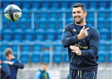 ??  ?? Future vision: Rob Kearney, who has 83 caps for Ireland, is planning for his retirement with a host of business ventures