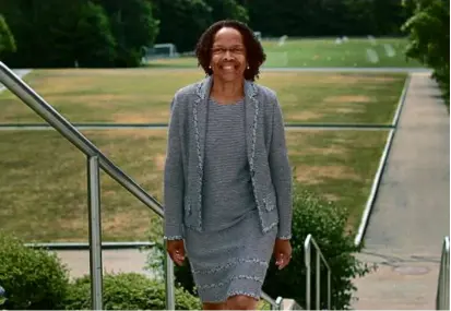  ?? JOHN TLUMACKI/GLOBE STAFF ?? Gilda Barabino, the president of Olin College of Engineerin­g, was the fifth Black woman in the United States to receive a PhD in chemical engineerin­g.