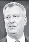  ??  ?? Mayor de Blasio