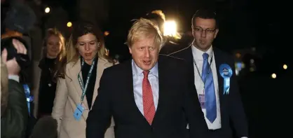  ?? Bild: Kirsty Wiggleswor­th ?? boris Johnson har nu en klar majoritet i underhuset.