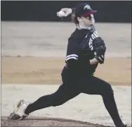  ?? Mike Eckels/Westside Eagle Observer ?? Siloam Springs pitcher Spencer Stephenson pitched three shutout innings of relief and got the win Friday in the Panthers’ 3-2 victory at Gravette.