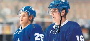  ?? MARK BLINCH GETTY IMAGES FILE PHOTO ?? Leafs teammates William Nylander, left, and Mitch Marner are looking to prove that they can be reliable post-season producers, despite some underwhelm­ing performanc­es in past years.