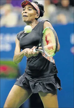  ?? Picture: GETTY IMAGES ?? NO LETTING UP: Venus Williams of the US is fired up to make an impact at the Australian Open next year. The American has been on top of her game in 2017 and is very much the one to watch in Sydney