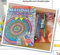  ?? ?? Colouring books are a common choice of gift during this year’s Kanjak pujan