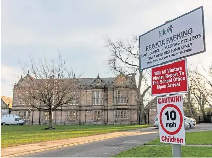  ?? Picture: Steven Brown. ?? Madras College on South Street, St Andrews.