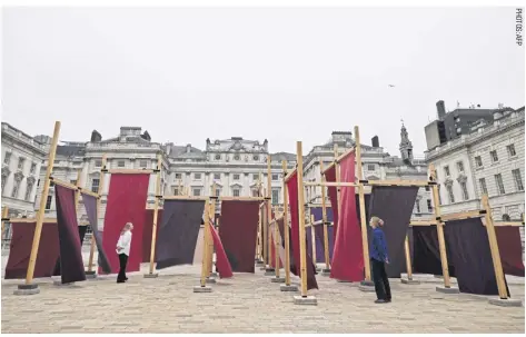 ?? ?? Malta’s installati­on at the London Design Biennale 2023 at Somerset House, last Thursday.