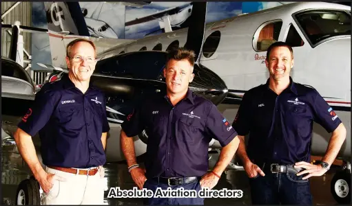  ??  ?? Absolute Aviation directors