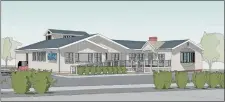  ?? COURTESY OF ARCHITECT PETER SPRINGSTEE­L ?? A rendering of proposed work at the former Sailor Ed’s property at 29 Old Stonington Road, Mystic, where longtime area restaurate­ur Jon Kodama plans to open his Go Fish restaurant.