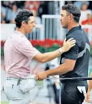  ?? ?? Clash: Rory Mcilroy (left) branded Brooks Koepka (right) ‘duplicitou­s’ for joining LIV