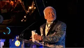  ??  ?? In this 2017, file photo, Apollo 11 astronaut Buzz Aldrin speaks at the commemorat­ion for the upcoming anniversar­y of the 1969 mission to the moon and a gala for his non-profit space education foundation. AP Photo/Alex SAnz