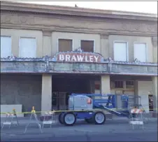  ?? COURTESY PHOTOS ?? The Brawley Playhouse is under constructi­on during phase one of the playhouse’s refurbishm­ent project recently.