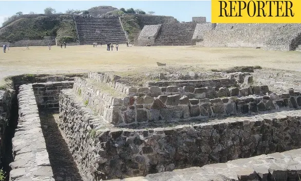  ?? BOBAK HA’ERI ?? A sacrificia­l altar in Monte Alban, Mexico. A study published in the journal Nature argues that ritual killings helped to keep the powerful in power and everyone else in check.