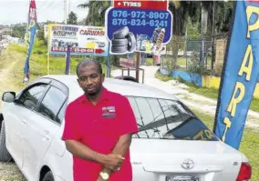  ?? ?? Odale James says many motorists once sped past the signs advertisin­g the business he started at Drax Hall in 2018. With more of them having reasons to stop these days, James’ customer base is increasing now.