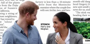  ??  ?? STENCH Harry and Meghan