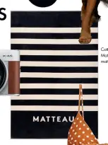  ??  ?? Cotton towel, Matteau ($193, matteau-swim.com)