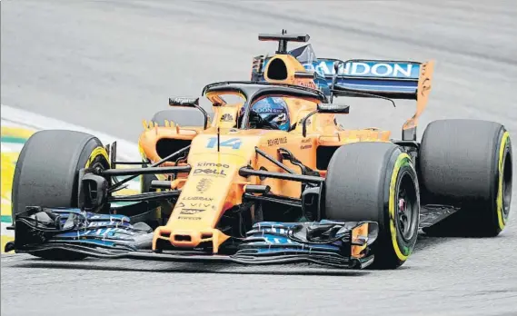  ?? FOTO: EFE ?? Fernando Alonso acabó la calificaci­ón muy pronto, eliminado en la Q1 con el decimoctav­o mejor tiempo en un día aciago para McLaren
