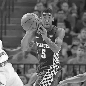  ?? JUSTIN FORD, USA TODAY SPORTS ?? Malik Monk led Kentucky in scoring in his lone season in Lexington, averaging 19.8 points per game and shooting 45%.