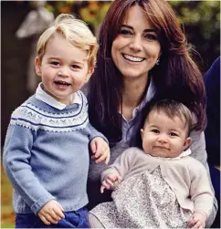  ??  ?? Mental health campaigner: Kate with George and Charlotte