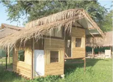  ??  ?? The house, known as CUBO, uses engineered bamboo, and can be put together in four hours at a cost of £60 per square metre.