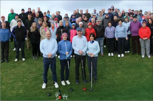  ??  ?? Castlegreg­ory Golf Club held their Captains’ Drive-in on Sunday. Pictured from left are John Dillane, Mens Captain, Karen Tess, Ladies Captain, and Club Presidents Eddie Hannafin and Meryln O’Connor.