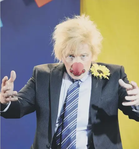  ??  ?? 0 The Islamophob­ic rhetoric of Boris Johnson – seen as played by Rory Bremner – is no laughing matter