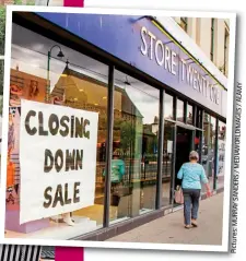  ??  ?? Death knell: Anne with her online buys and (above) the High Street faces closures / / Pictures: