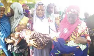  ?? Another set of nursing mothers with their new born babies in an IDP camp in Katsina State ??