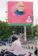  ?? — DC ?? A poster put up for Ram Nath Kovind by the TRS in Hyderabad.