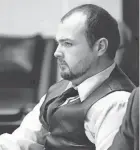  ?? ?? George Wagner IV, 31, listens to his defense attorney, John P. Parker, deliver his closing statement in his trial Tuesday.