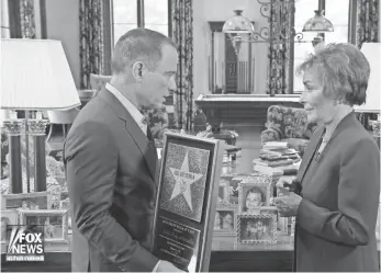  ?? FOX NEWS ?? In OBJECTifie­d, a buttoned-down Harvey Levin interviews prominent people in their homes about objects that influenced their lives. He begins with Judge Judy Sheindlin on Sunday.